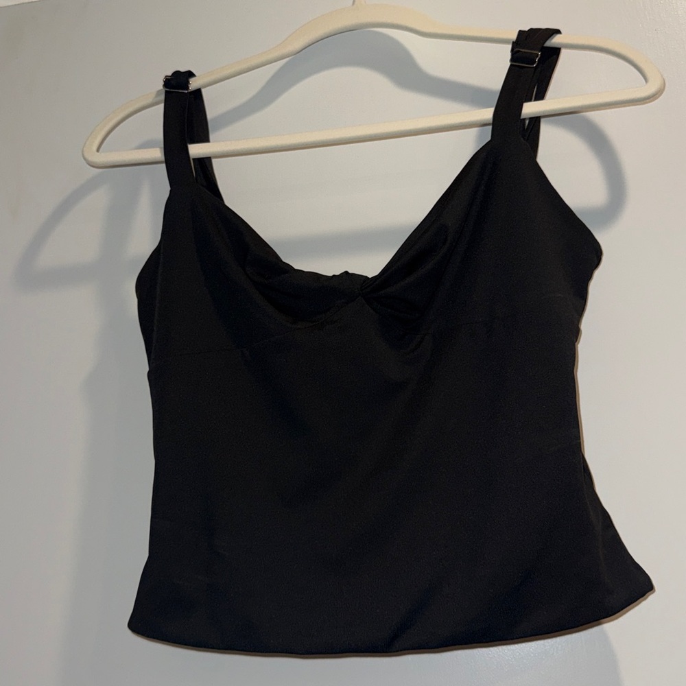 Gabe & Kate Fitted Black Tank Crop Top. NwT. From Mixology